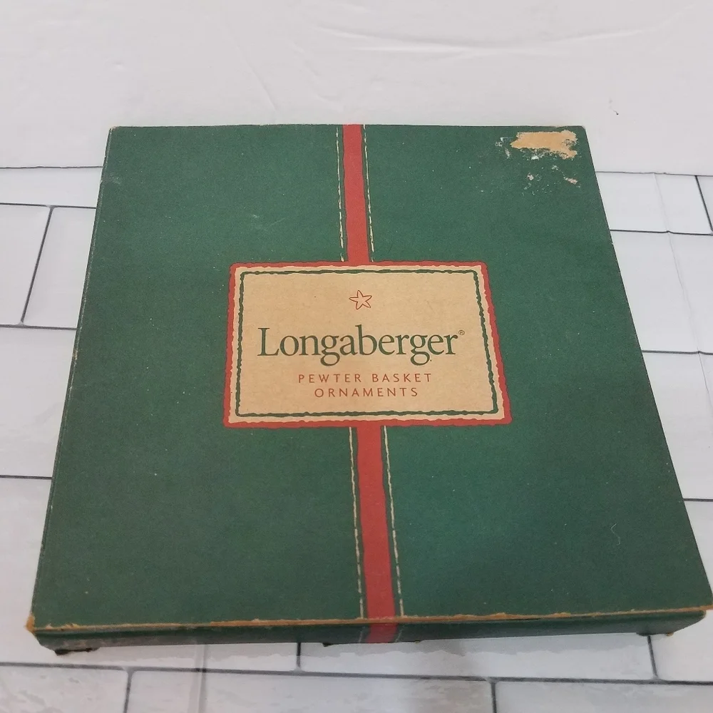 Longaberger Basket Pewter Ornaments 97 98 99 00